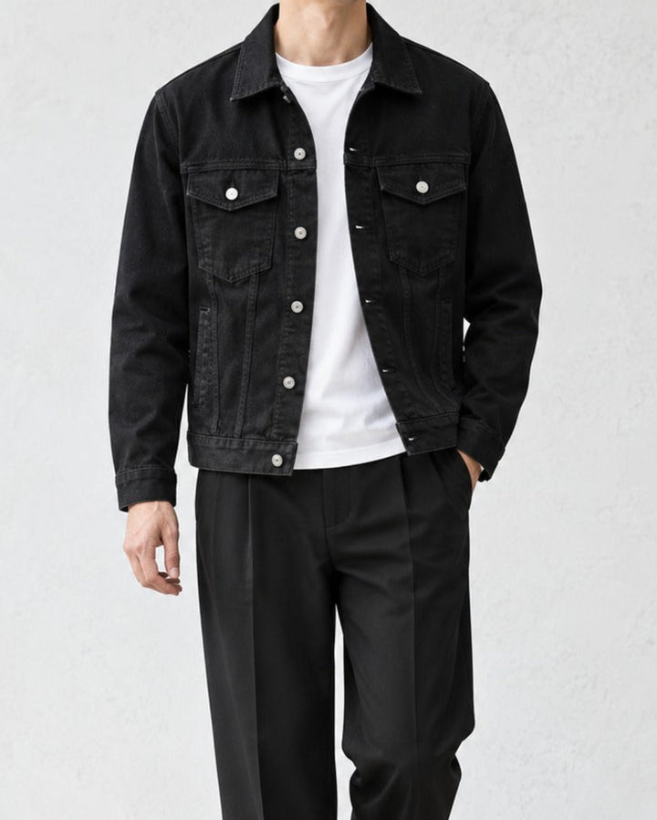 Slim Fit Cotton Denim Trucker Jacket｜BM-O-153