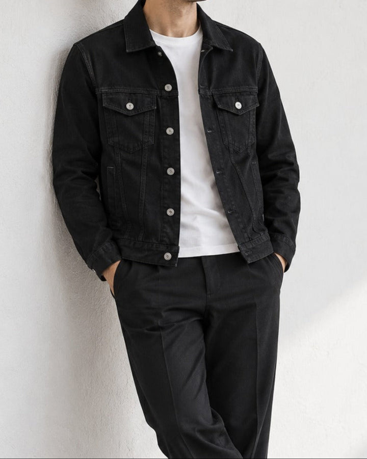 Slim Fit Cotton Denim Trucker Jacket｜BM-O-153