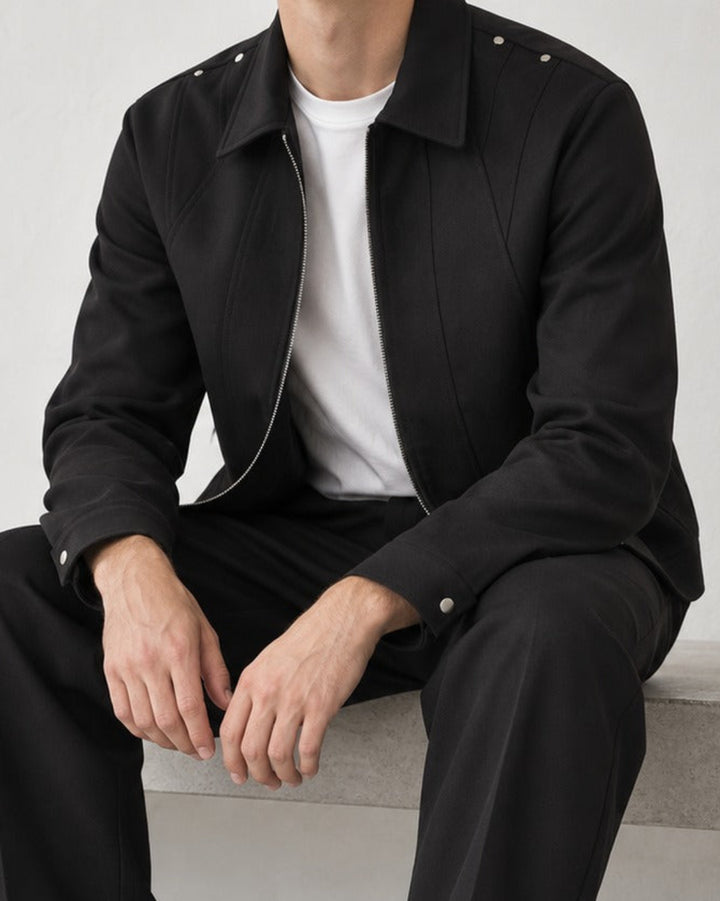 Deconstructed Panel Collared Zip Jacket｜BM-O-154