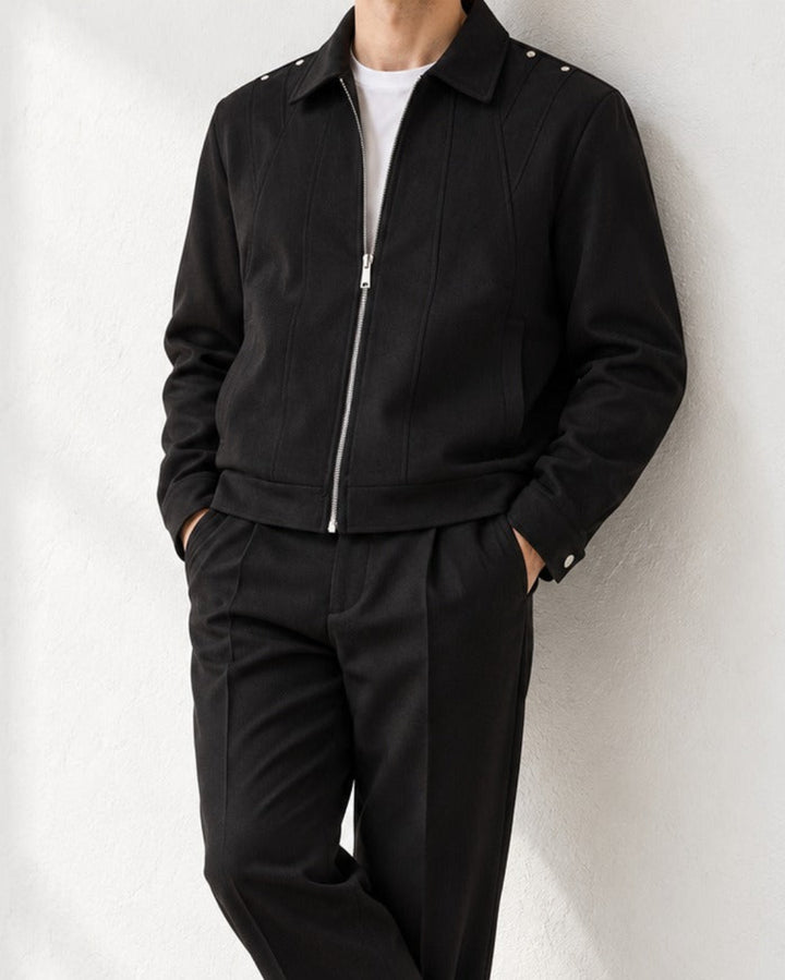 Deconstructed Panel Collared Zip Jacket｜BM-O-154