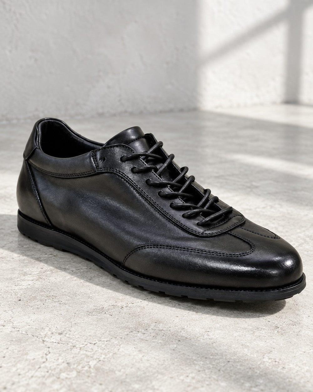 Horsehide Retro Lace-Up Leather Trainer｜BM-SH-28