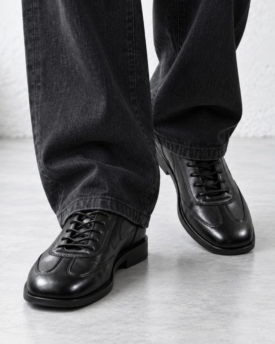Horsehide Retro Lace-Up Leather Trainer｜BM-SH-28