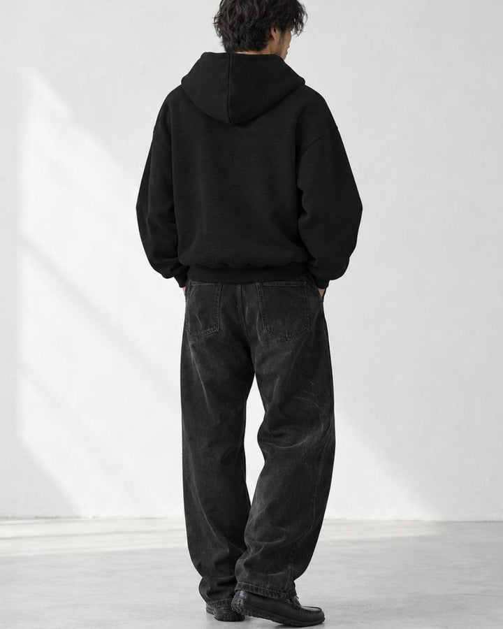 Heavyweight Air-Layer Oversized Zip Hoodie｜BM-T-177