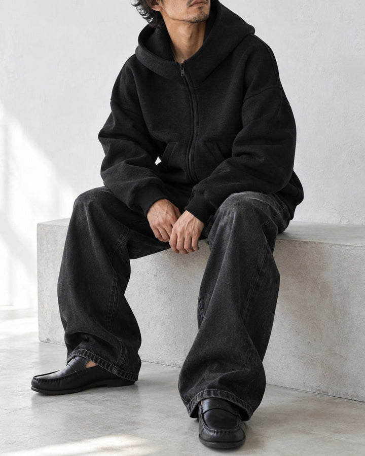 Heavyweight Air-Layer Oversized Zip Hoodie｜BM-T-177