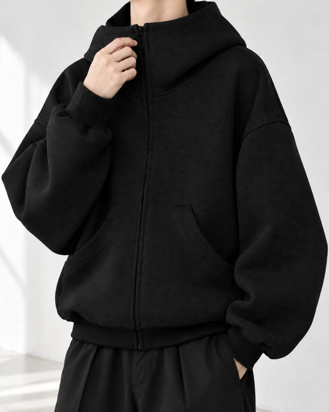 Heavyweight Air-Layer Oversized Zip Hoodie｜BM-T-177