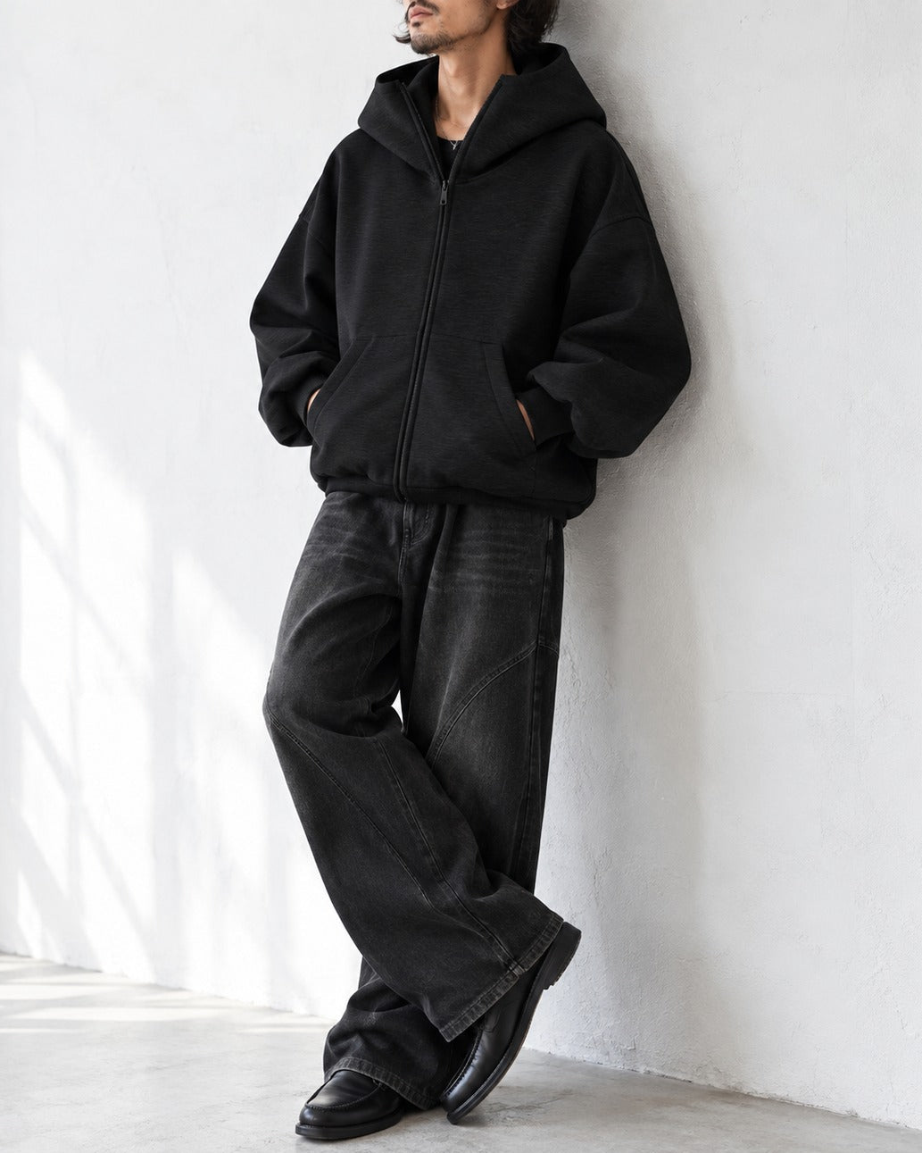 Heavyweight Air-Layer Oversized Zip Hoodie｜BM-T-177