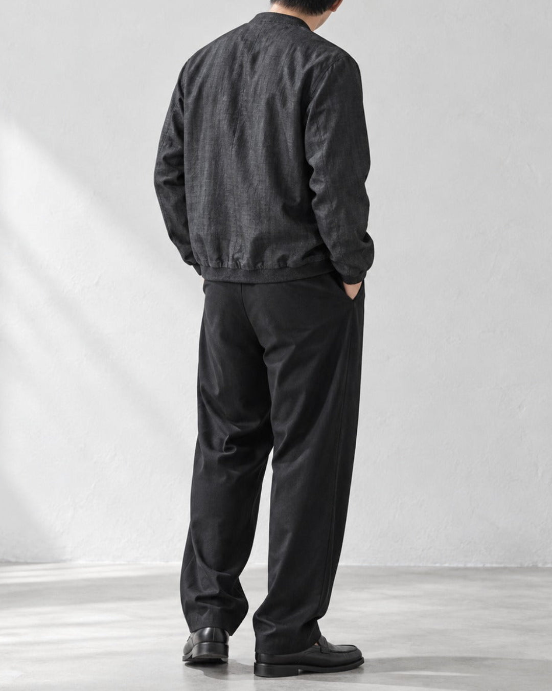 Stand Collar Lyocell Linen Zip Jacket｜BM-T-181