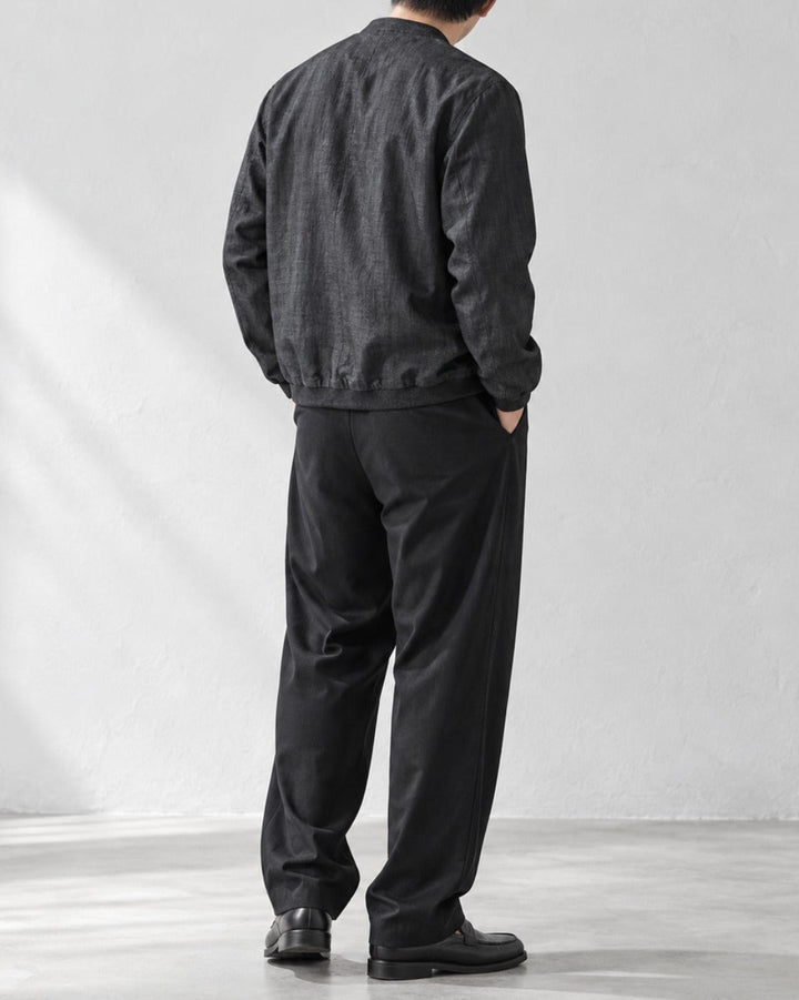 Stand Collar Lyocell Linen Zip Jacket｜BM-T-181
