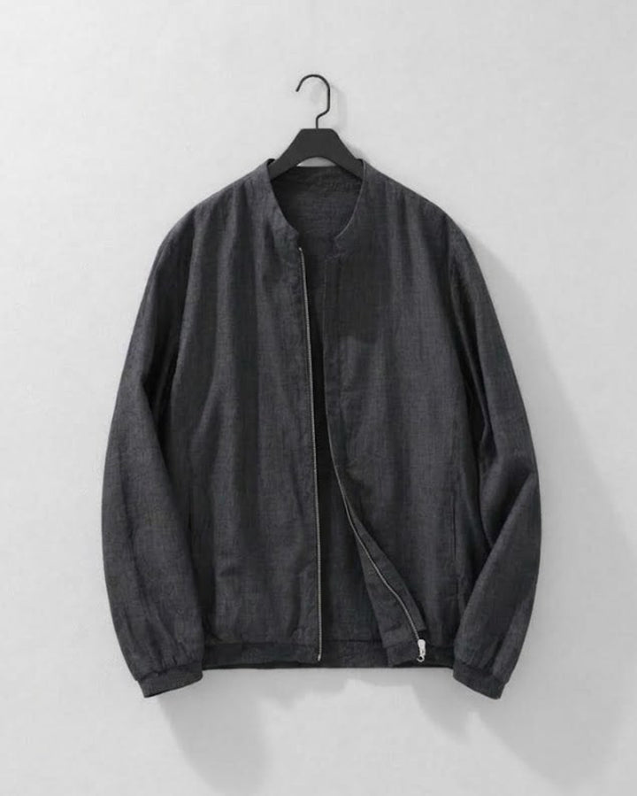 Stand Collar Lyocell Linen Zip Jacket｜BM-T-181