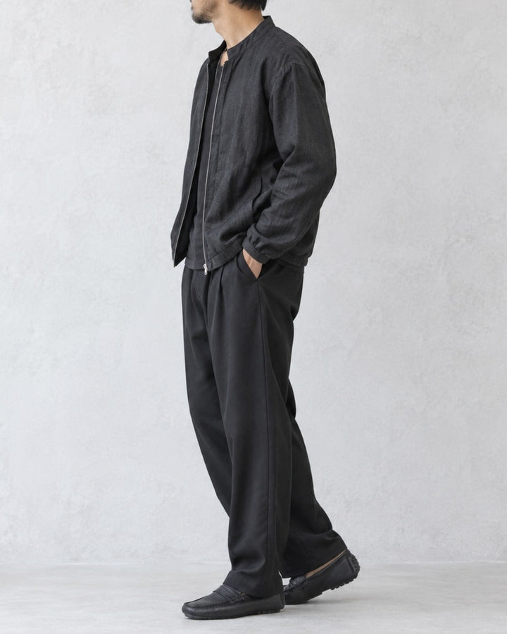 Stand Collar Lyocell Linen Zip Jacket｜BM-T-181