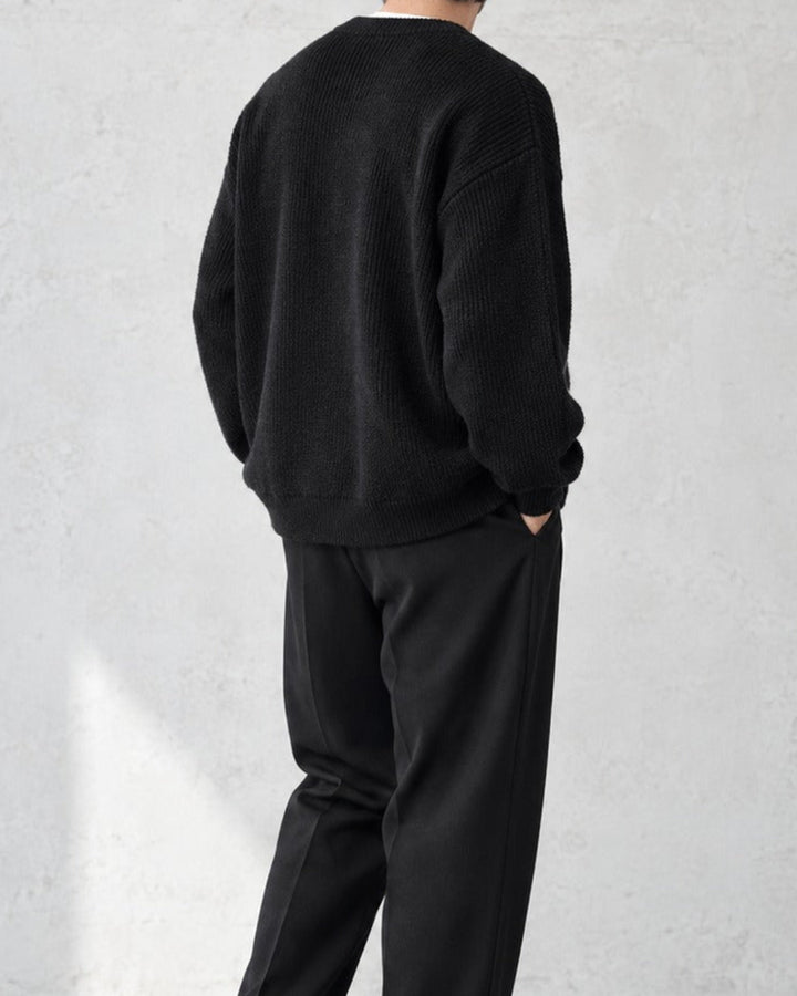 Asymmetric Wrap Front Knit Cardigan｜BM-T-185