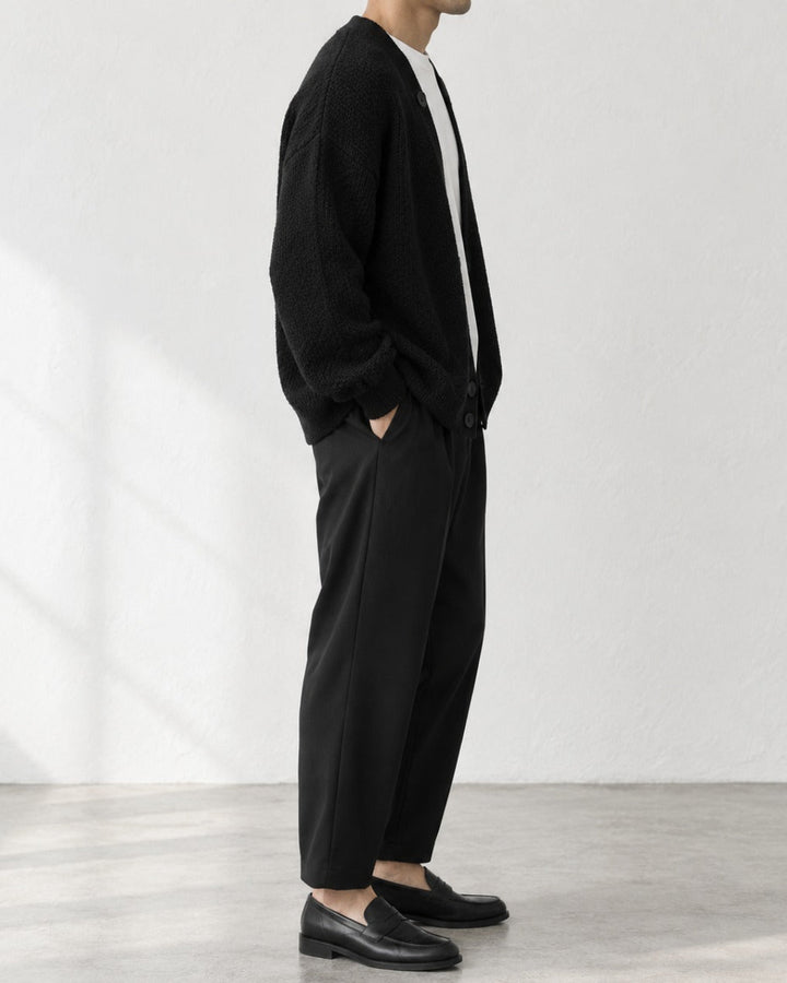 Asymmetric Wrap Front Knit Cardigan｜BM-T-185