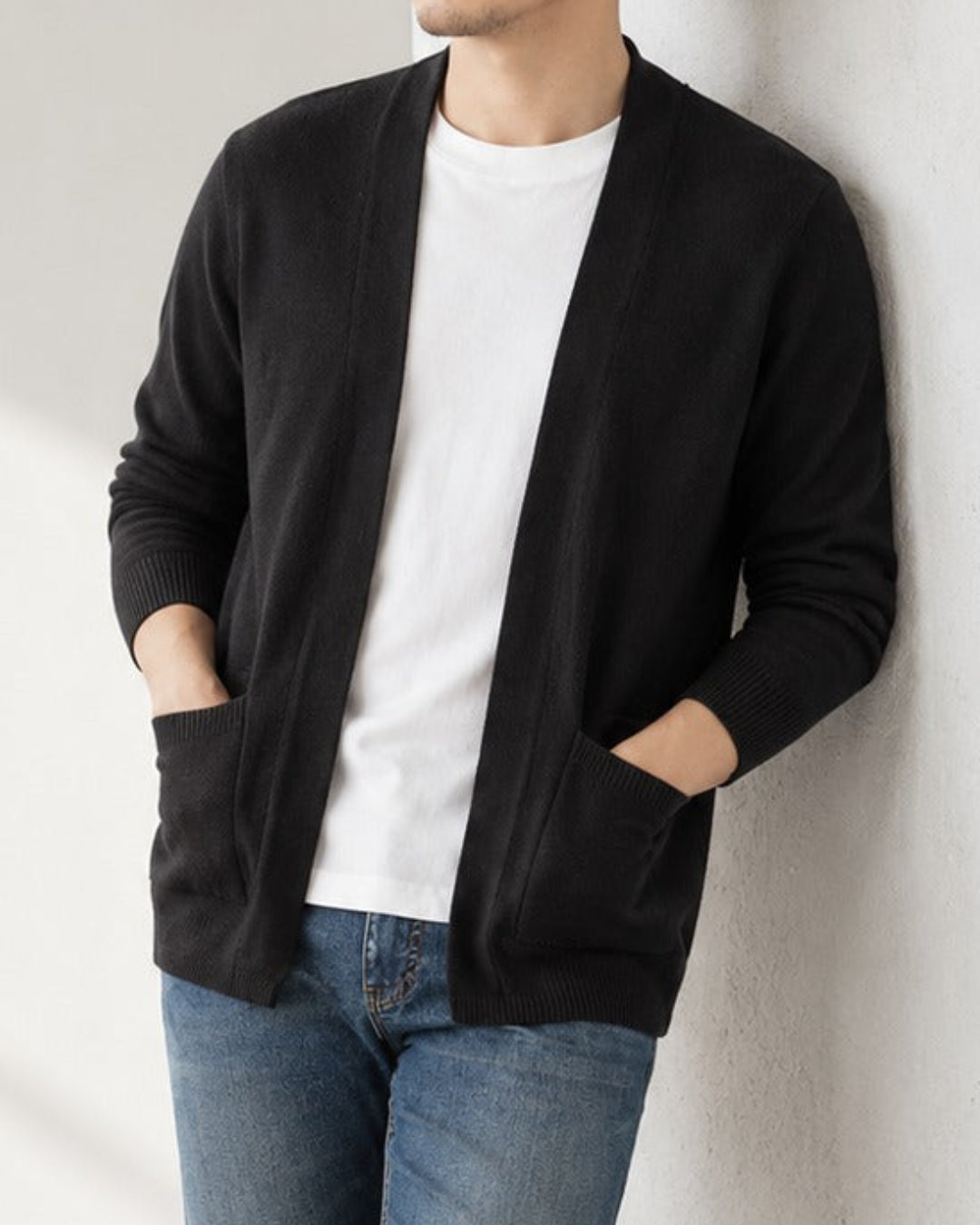 Shawl Collar Wool Blend Knit Cardigan｜BM-T-188