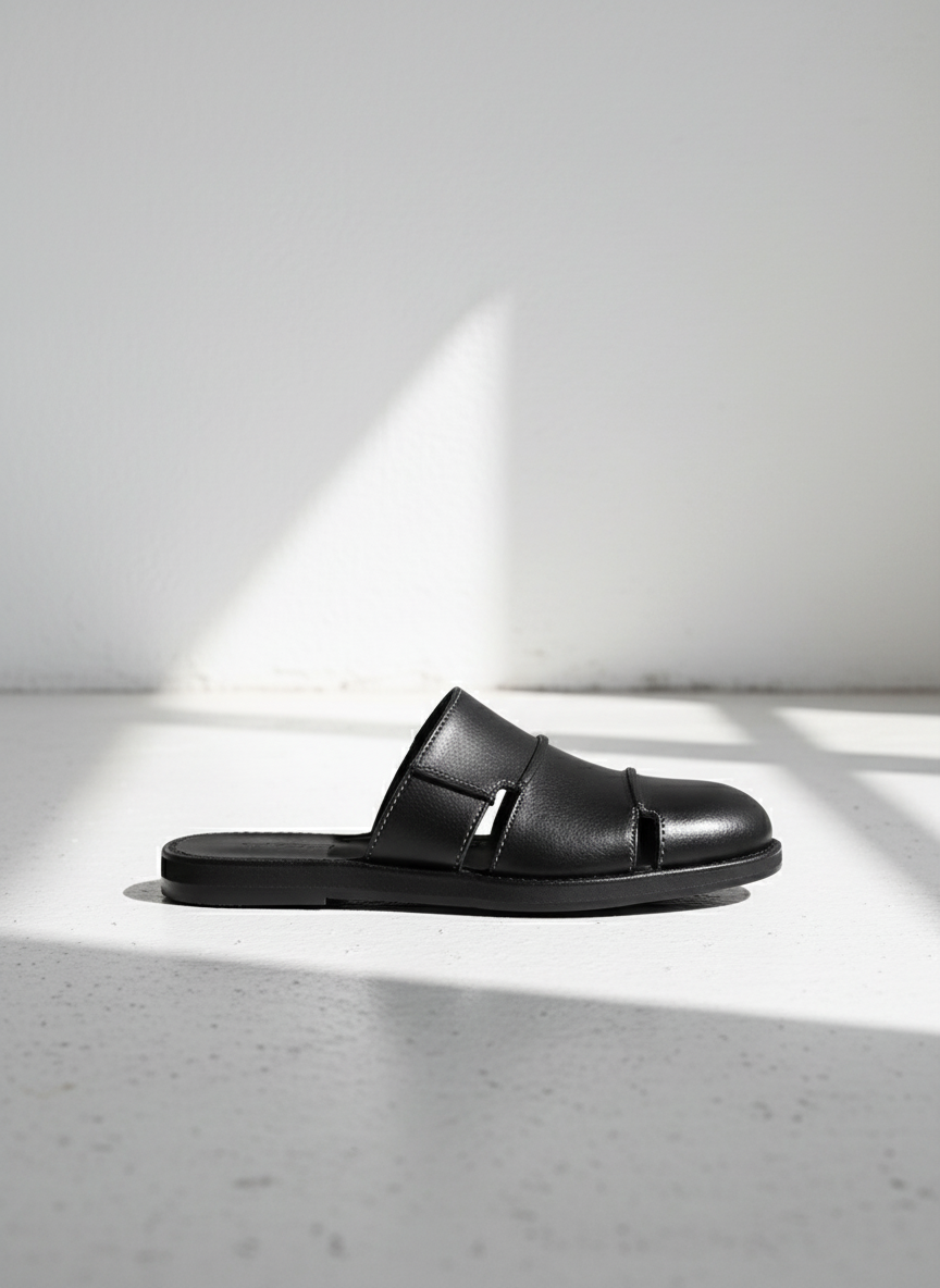 Leather Mules Cowhide Soft Sole Slippers｜BM-SH-20