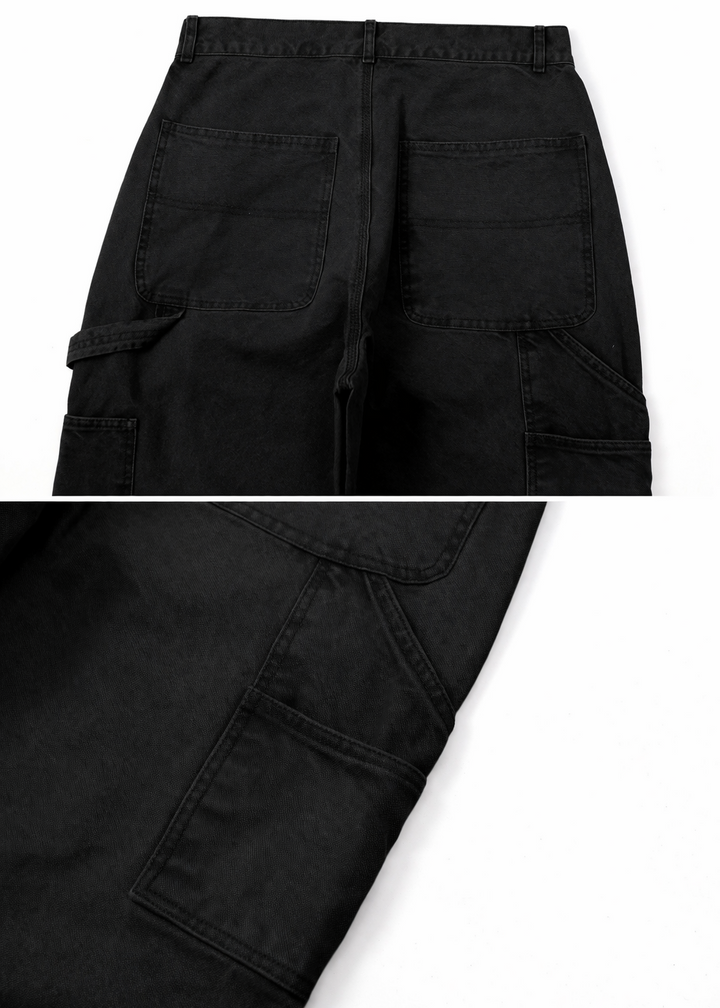 Vintage-Washed Pearl Canvas Work Pants｜BM-B-137