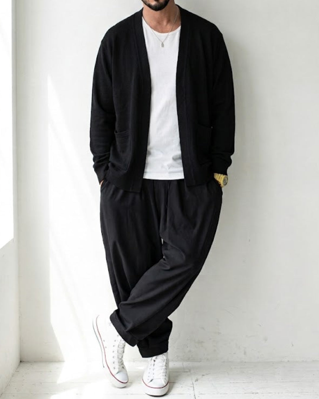 Shawl Collar Wool Blend Knit Cardigan｜BM-T-188