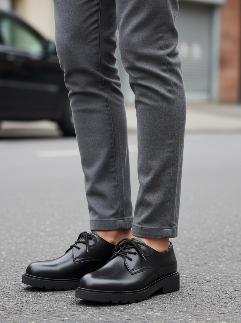 Modern Leather Platform Derby Shoes｜BM-SH-11