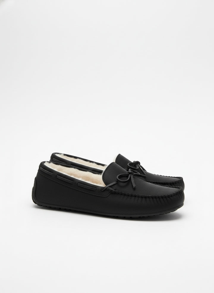 Warm Wool Slip-On Leather Loafers｜BM-SH-17