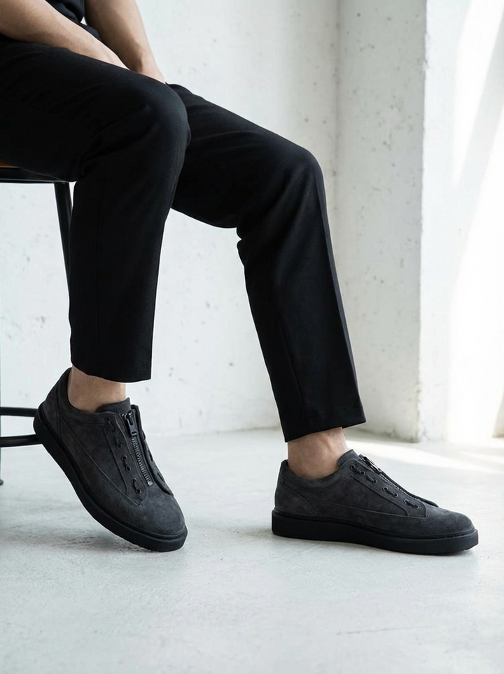 Leather Zip Messenger Sneakers｜BM-SH-22