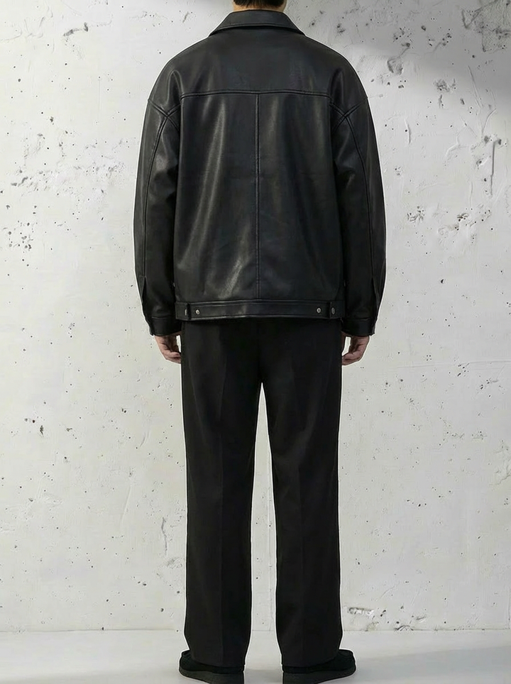 Smooth Leather Varsity Jacket｜BM-O-137