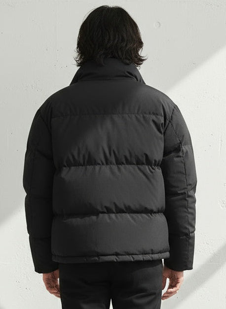 Padded Warm Jacket Black Casual｜BM-O-117