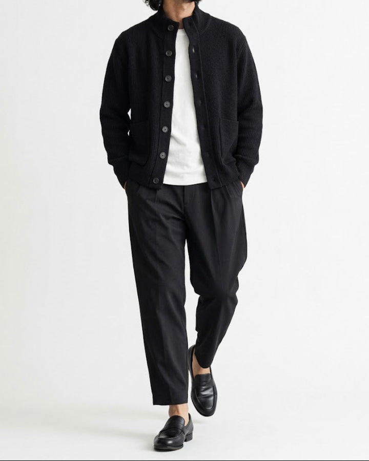 Mockneck Textured Knit Cardigan Jacket｜BM-T-175