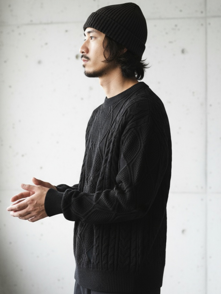 Chunky Cable Knit Sweater｜BM-T0104
