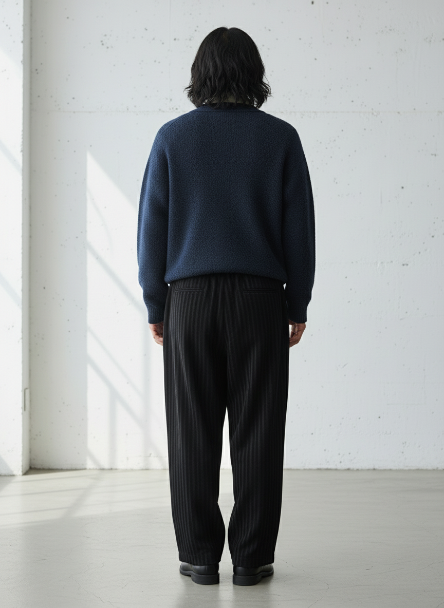 Textured Striped Corduroy Pants｜BM-B-119