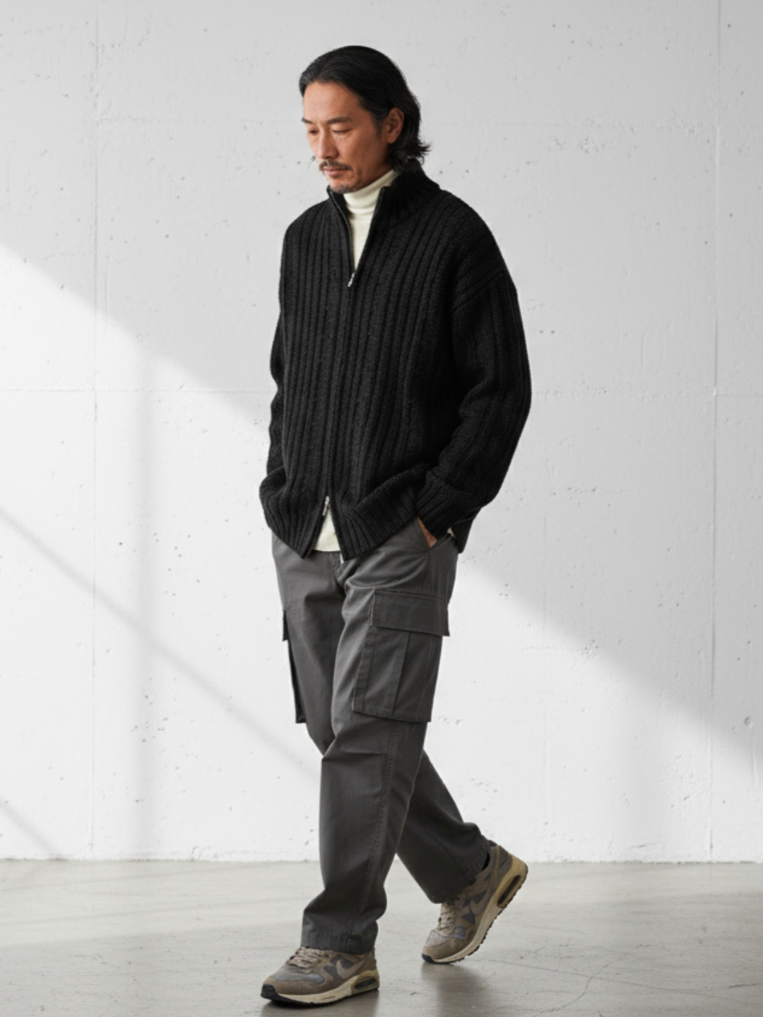 Loose Silhouette Knit Cardigan Jacket｜BM-T-118