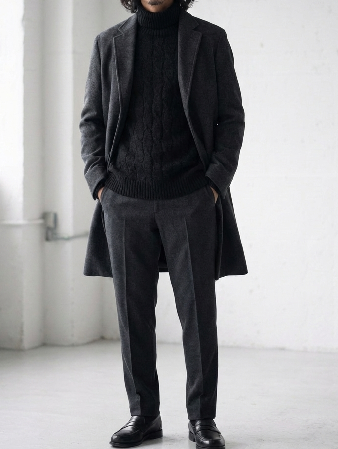 Thick Fleece Turtleneck Sweater｜BM-T-131