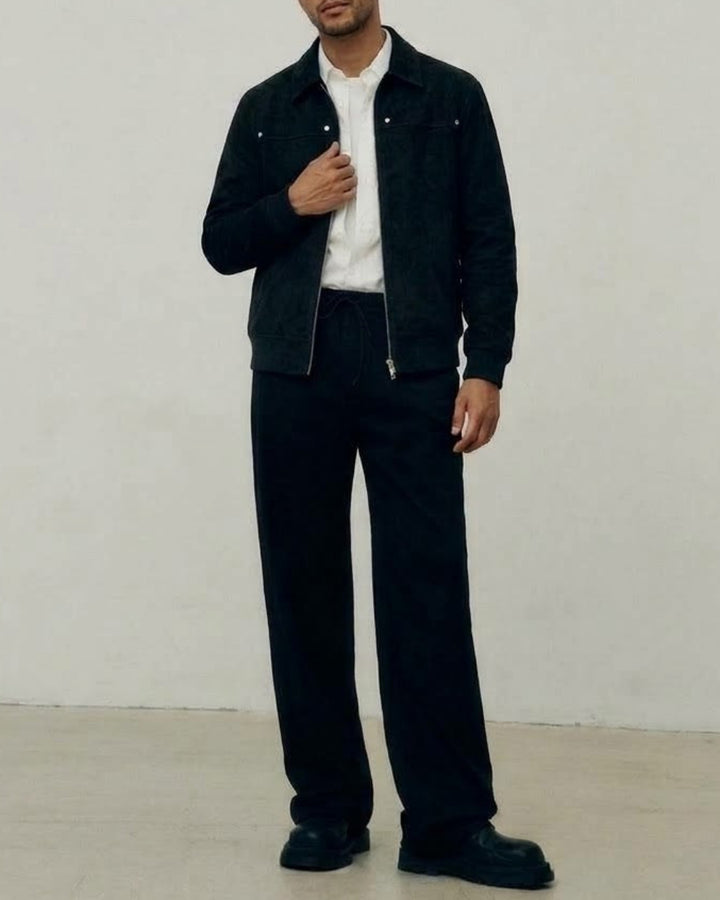 Vtg Suede Zip Blouson Jacket｜BM-O-148