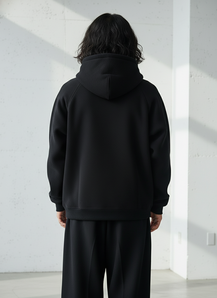 Fleece Pullover Hoodie Half Zip Design｜BM-T-127