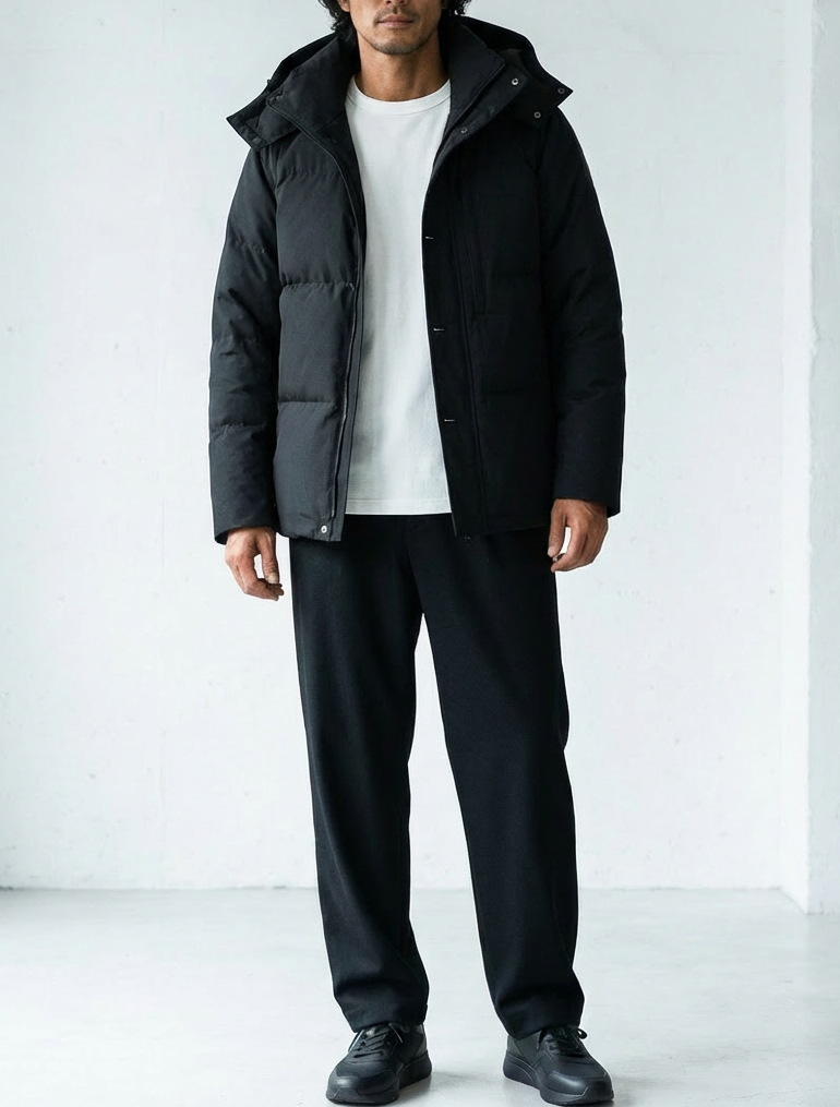 Minimal White Duck Down Jacket｜BM-O-127
