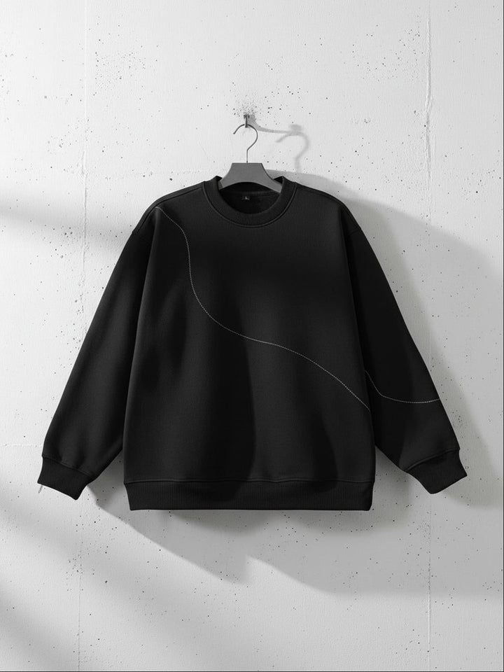 Minimal Line Embroidery Crewneck｜BM-T-120