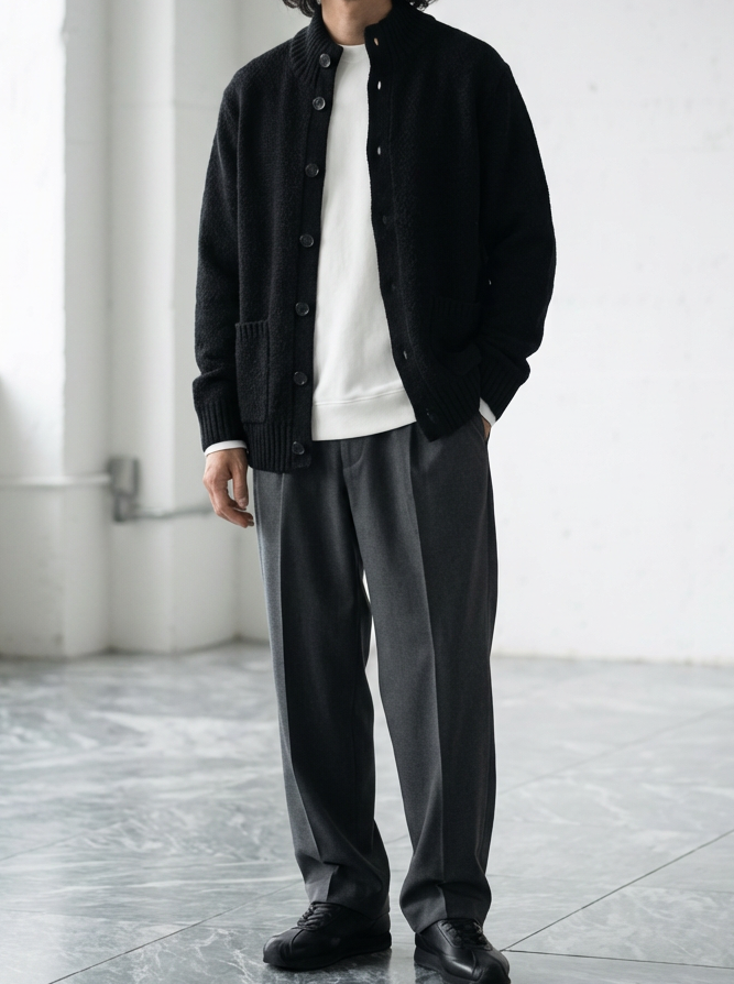 Soft Textured Knit Cardigan ｜BM-T-130