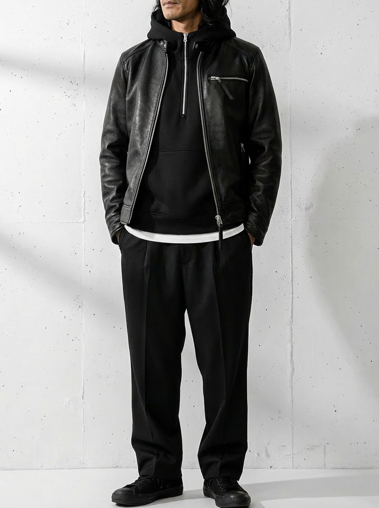 Fleece Pullover Hoodie Half Zip Design｜BM-T-127