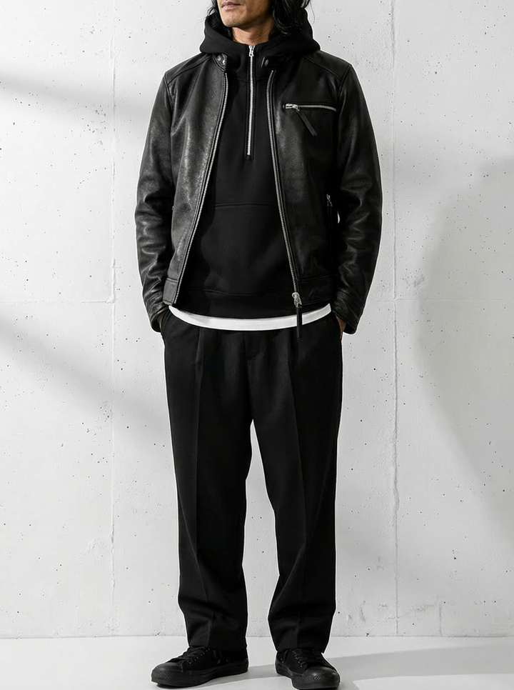 Fleece Pullover Hoodie Half Zip Design｜BM-T-127