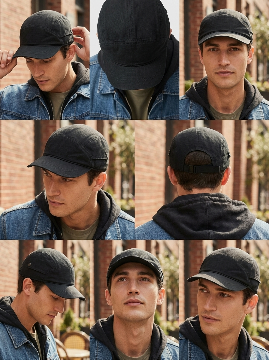 Short Brim 5-Panel Cap｜BM-OT-15