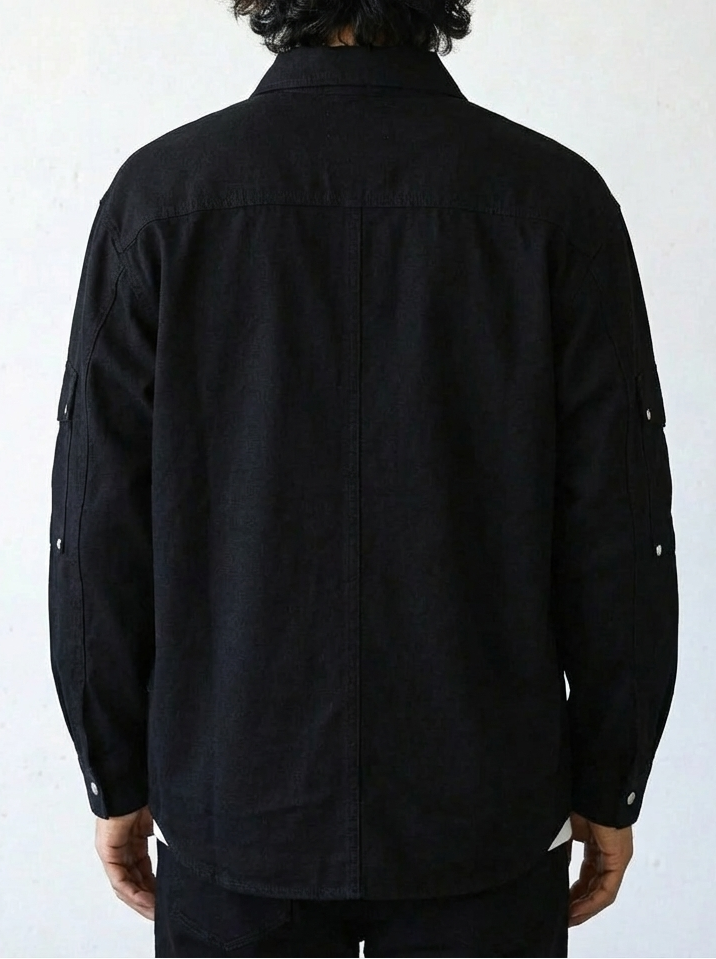 Vintage Black Modern Workwear Shirt｜BM-T-133