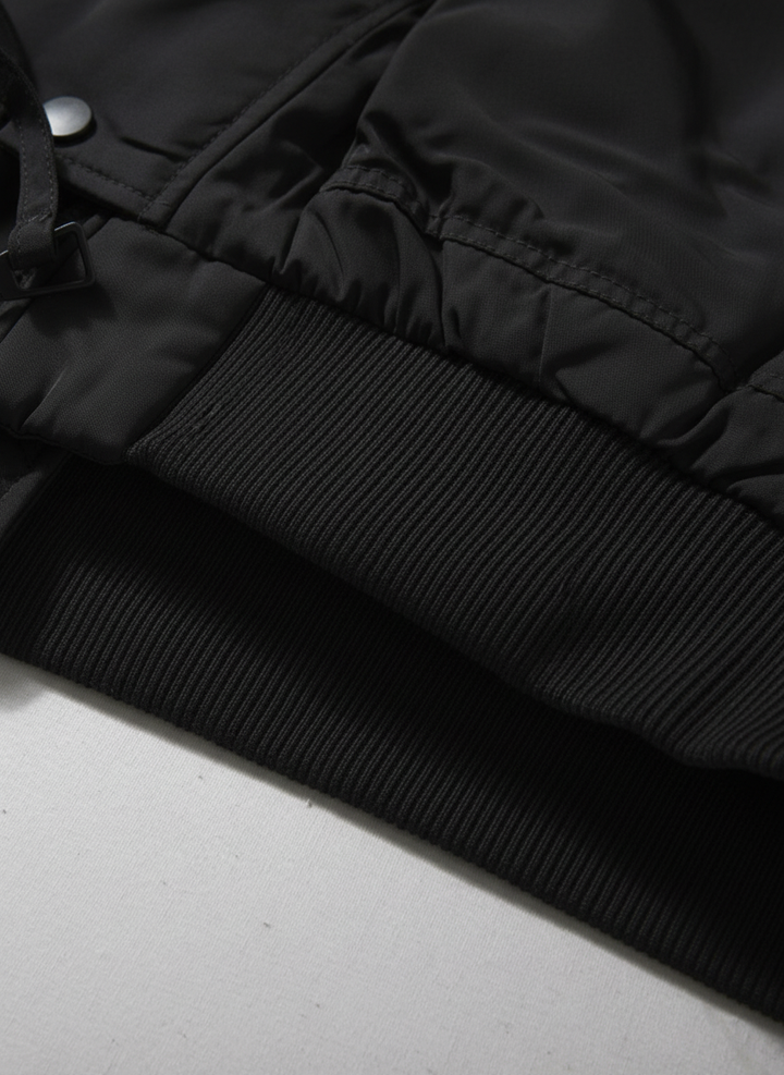 Layered Style Hood Warm Bomber Jacket ｜BM-O-121