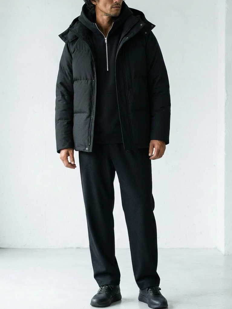 Fleece Pullover Hoodie Half Zip Design｜BM-T-127