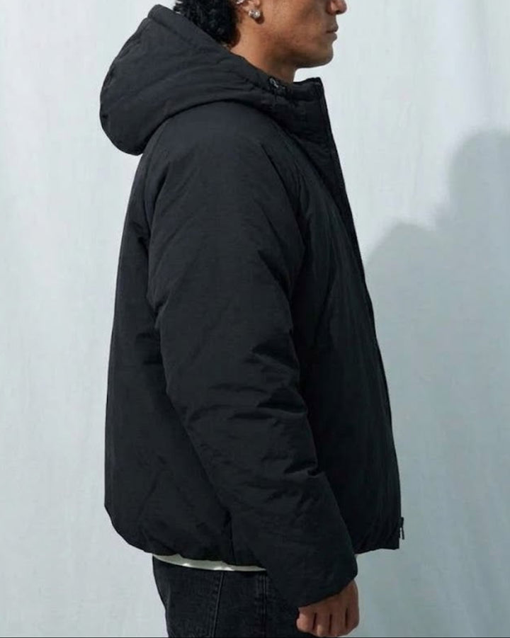 Diagonal Zip Hooded Padded Jacket｜BM-O-151