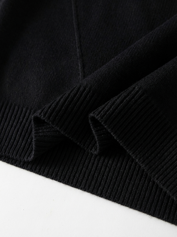 Warm Solid Texture Round Neck Sweater｜BM-T-132