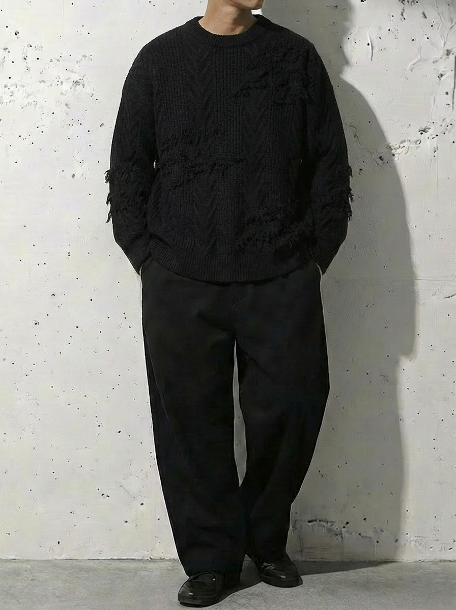 Vintage Style Lazy Modern Crew Knit｜BM-T-145