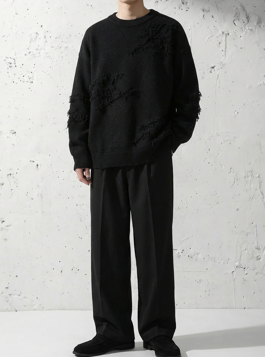 Vintage Style Lazy Modern Crew Knit｜BM-T-145