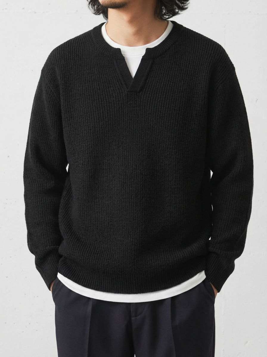 V-Neck Classic Style Sweater｜BM-T-112