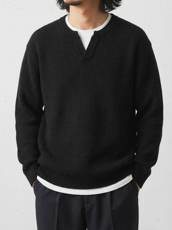 V-Neck Classic Style Sweater｜BM-T-112