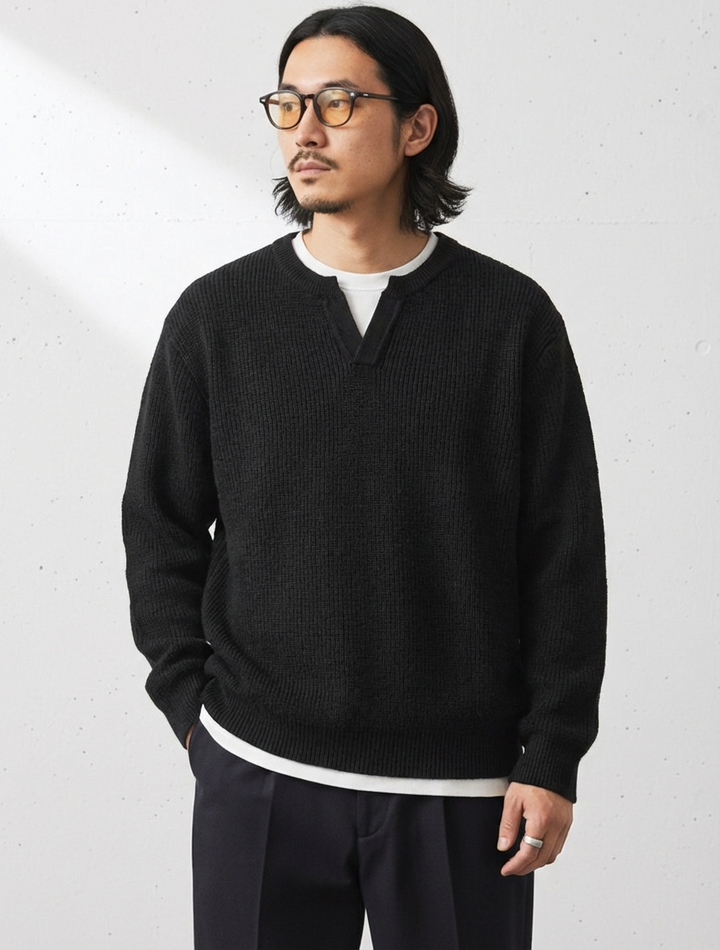 V-Neck Classic Style Sweater｜BM-T-112