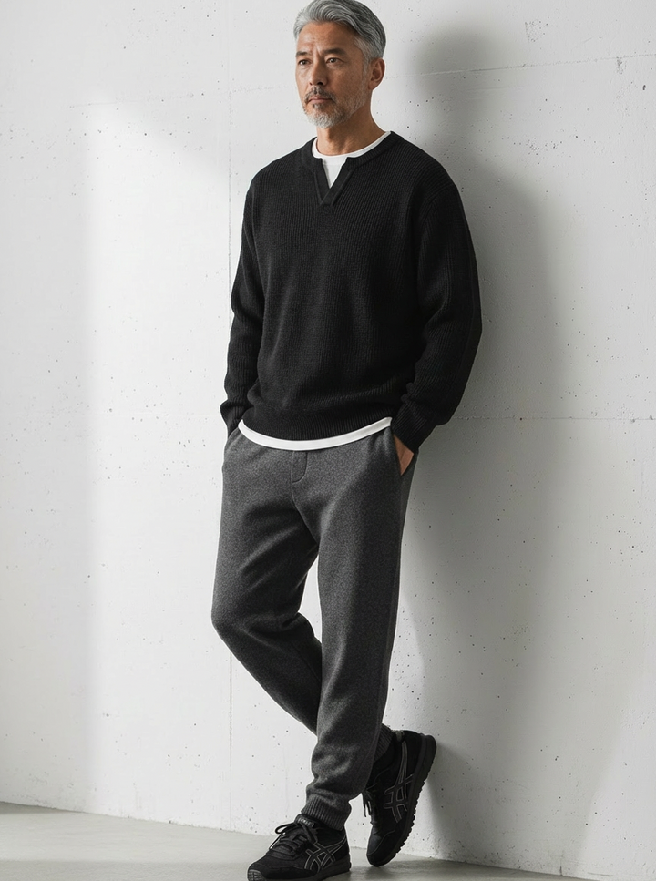 V-Neck Classic Style Sweater｜BM-T-112