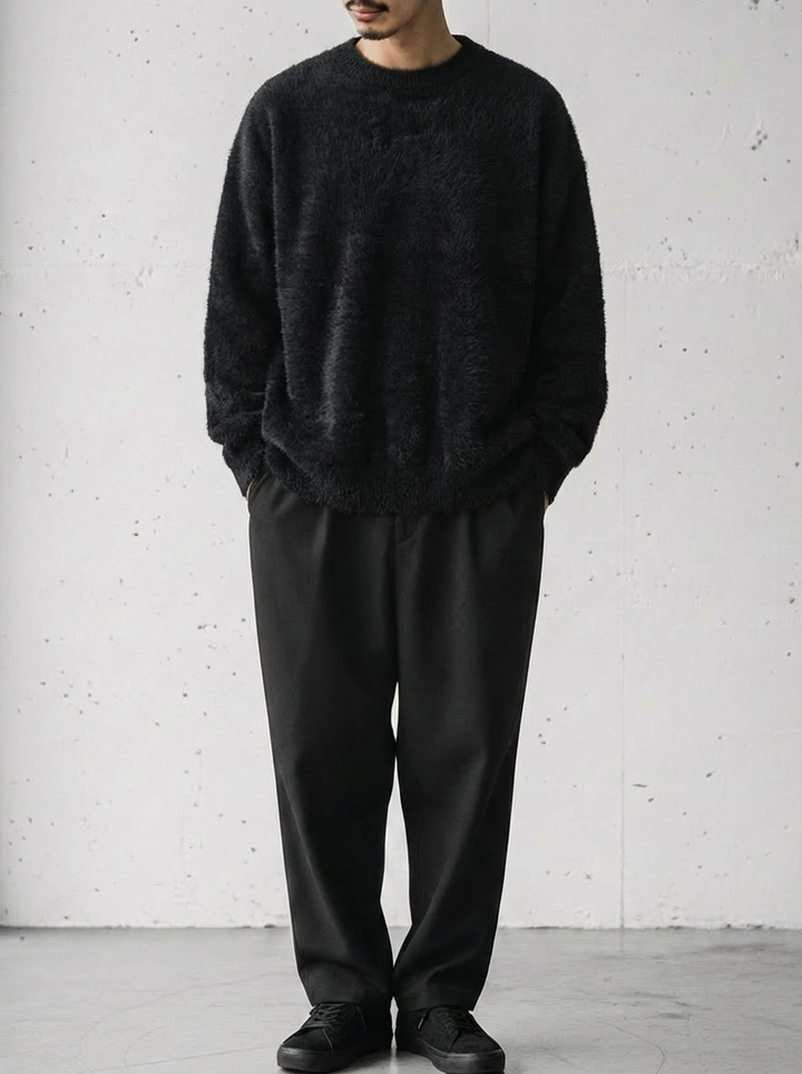 Soft Textured Relax Wool Touch Knit ｜BM-T-146